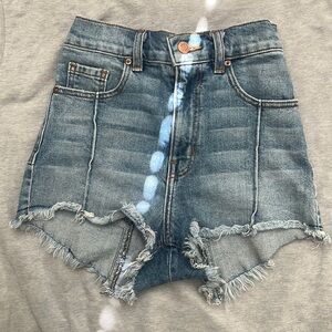REVICE Denim Athena Wash Star Shorts